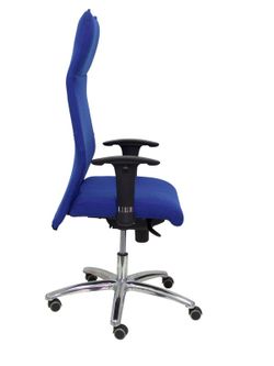 Modelo Albacete - Sillón de dirección ergonómico con mecanismo sincro y regulable en altura - Asiento y respaldo tapizados en tejido BALI color azul