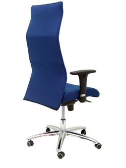 Modelo Albacete - Sillón de dirección ergonómico con mecanismo sincro y regulable en altura - Asiento y respaldo tapizados en tejido BALI color azul marino