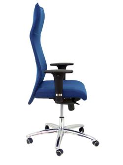 Modelo Albacete - Sillón de dirección ergonómico con mecanismo sincro y regulable en altura - Asiento y respaldo tapizados en tejido BALI color azul marino