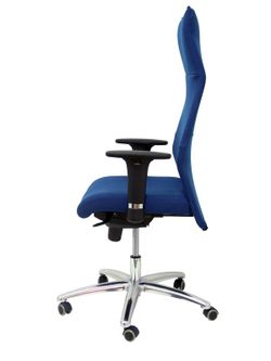 Modelo Albacete - Sillón de dirección ergonómico con mecanismo sincro y regulable en altura - Asiento y respaldo tapizados en tejido BALI color azul marino