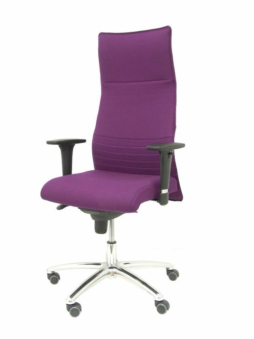 Modelo Albacete - Sillón de dirección ergonómico con mecanismo sincro y regulable en altura - Asiento y respaldo tapizados en tejido BALI color morado