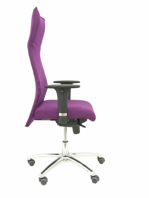 Modelo Albacete - Sillón de dirección ergonómico con mecanismo sincro y regulable en altura - Asiento y respaldo tapizados en tejido BALI color morado