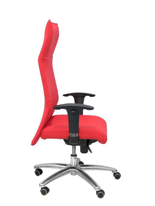 Modelo Albacete - Sillón de dirección ergonómico con mecanismo sincro y regulable en altura - Asiento y respaldo tapizados en tejido BALI color rojo