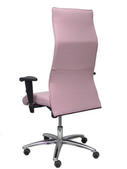 Modelo Albacete - Sillón de dirección ergonómico con mecanismo sincro y regulable en altura - Asiento y respaldo tapizados en tejido BALI color rosa pálido