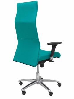 Modelo Albacete - Sillón de dirección ergonómico con mecanismo sincro y regulable en altura - Asiento y respaldo tapizados en tejido BALI color turquesa