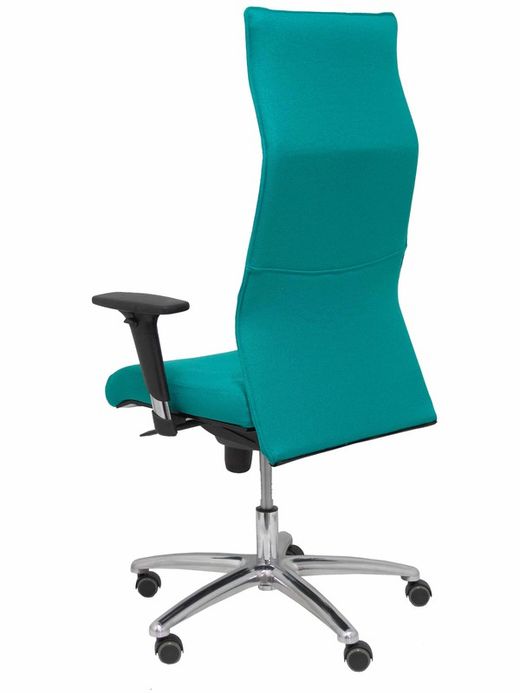 Modelo Albacete - Sillón de dirección ergonómico con mecanismo sincro y regulable en altura - Asiento y respaldo tapizados en tejido BALI color turquesa