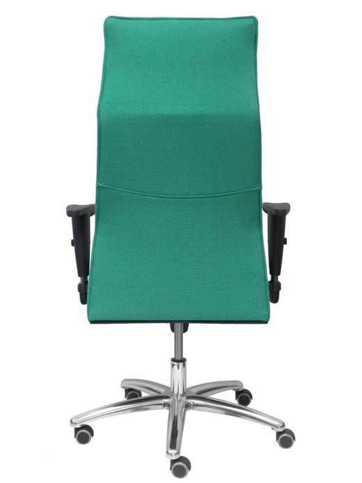 Modelo Albacete - Sillón de dirección ergonómico con mecanismo sincro y regulable en altura - Asiento y respaldo tapizados en tejido BALI color verde esmeralda