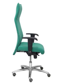 Modelo Albacete - Sillón de dirección ergonómico con mecanismo sincro y regulable en altura - Asiento y respaldo tapizados en tejido BALI color verde esmeralda