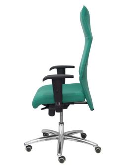 Modelo Albacete - Sillón de dirección ergonómico con mecanismo sincro y regulable en altura - Asiento y respaldo tapizados en tejido BALI color verde esmeralda