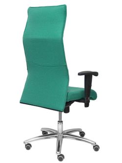 Modelo Albacete - Sillón de dirección ergonómico con mecanismo sincro y regulable en altura - Asiento y respaldo tapizados en tejido BALI color verde esmeralda
