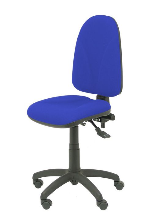 Modelo Algarra - Silla de oficina ergonómica con mecanismo asincro y regulable en altura - Asiento y respaldo tapizados en tejido BALI color azul. Espuma con forma anatómica.