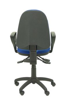 Modelo Algarra - Silla de oficina ergonómica con mecanismo asincro y regulable en altura - Asiento y respaldo tapizados en tejido BALI color azul. Espuma con forma anatómica. Brazos fijos incorporados de serie.