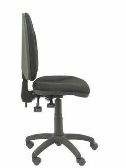 Modelo Algarra - Silla de oficina ergonómica con mecanismo asincro y regulable en altura - Asiento y respaldo tapizados en tejido BALI color negro. Espuma con forma anatómica.