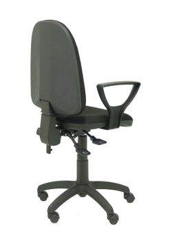 Modelo Algarra - Silla de oficina ergonómica con mecanismo asincro y regulable en altura - Asiento y respaldo tapizados en tejido BALI color negro. Espuma con forma anatómica. Brazos fijos incorporados de serie.