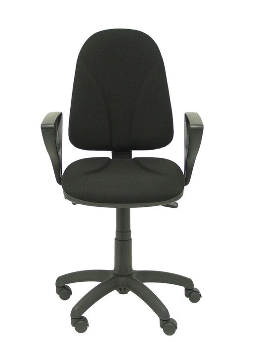 Modelo Algarra - Silla de oficina ergonómica con mecanismo asincro y regulable en altura - Asiento y respaldo tapizados en tejido BALI color negro. Espuma con forma anatómica. Brazos fijos incorporados de serie.