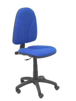 Modelo Algarra - Silla de oficina ergonómica y anatómica con mecanismo de contacto permanente y regulable en altura - Asiento y respaldo tapizados en tejido BALI color azul