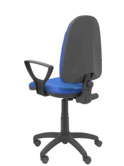 Modelo Algarra - Silla de oficina ergonómica y anatómica con mecanismo de contacto permanente y regulable en altura - Asiento y respaldo tapizados en tejido BALI color azul (BRAZOS FIJOS INCLUIDOS)