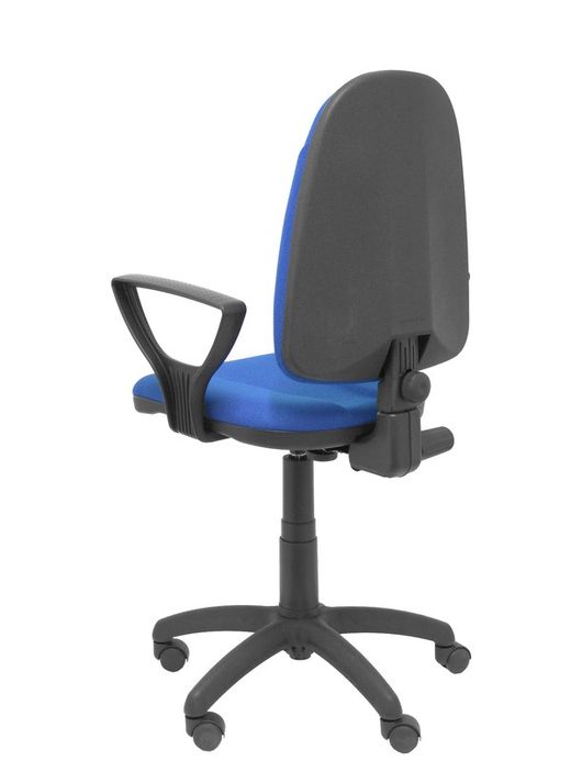 Modelo Algarra - Silla de oficina ergonómica y anatómica con mecanismo de contacto permanente y regulable en altura - Asiento y respaldo tapizados en tejido BALI color azul (BRAZOS FIJOS INCLUIDOS)