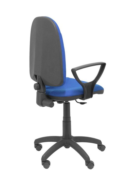 Modelo Algarra - Silla de oficina ergonómica y anatómica con mecanismo de contacto permanente y regulable en altura - Asiento y respaldo tapizados en tejido BALI color azul (BRAZOS FIJOS INCLUIDOS)