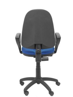 Modelo Algarra - Silla de oficina ergonómica y anatómica con mecanismo de contacto permanente y regulable en altura - Asiento y respaldo tapizados en tejido BALI color azul (BRAZOS FIJOS INCLUIDOS)