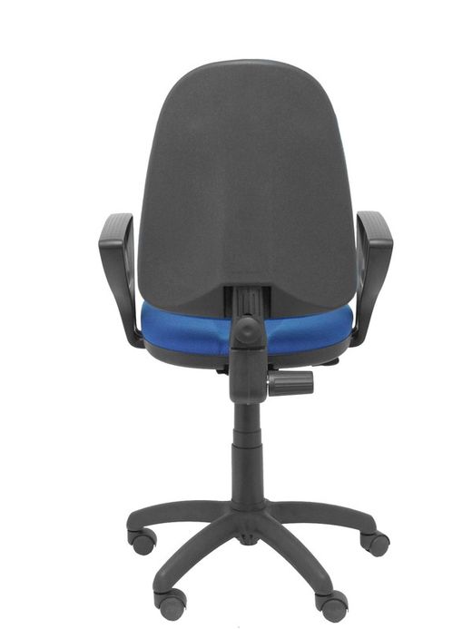 Modelo Algarra - Silla de oficina ergonómica y anatómica con mecanismo de contacto permanente y regulable en altura - Asiento y respaldo tapizados en tejido BALI color azul (BRAZOS FIJOS INCLUIDOS)