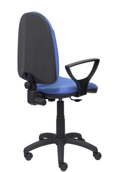 Modelo Algarra - Silla de oficina ergonómica y anatómica con mecanismo de contacto permanente y regulable en altura - Asiento y respaldo tapizados en tejido BALI color azul claro (BRAZOS FIJOS INCLUIDOS)