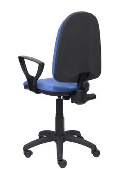 Modelo Algarra - Silla de oficina ergonómica y anatómica con mecanismo de contacto permanente y regulable en altura - Asiento y respaldo tapizados en tejido BALI color azul claro (BRAZOS FIJOS INCLUIDOS)
