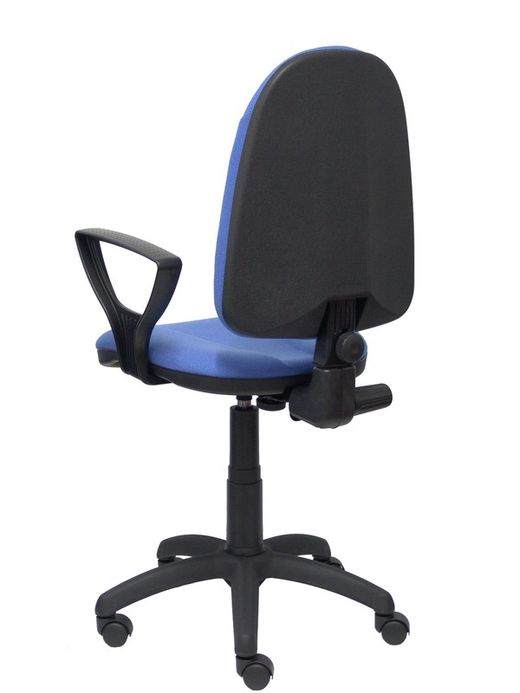 Modelo Algarra - Silla de oficina ergonómica y anatómica con mecanismo de contacto permanente y regulable en altura - Asiento y respaldo tapizados en tejido BALI color azul claro (BRAZOS FIJOS INCLUIDOS)