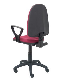 Modelo Algarra - Silla de oficina ergonómica y anatómica con mecanismo de contacto permanente y regulable en altura - Asiento y respaldo tapizados en tejido BALI color granate (BRAZOS FIJOS INCLUIDOS)