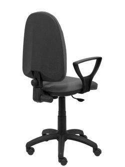 Modelo Algarra - Silla de oficina ergonómica y anatómica con mecanismo de contacto permanente y regulable en altura - Asiento y respaldo tapizados en tejido BALI color gris oscuro (BRAZOS FIJOS INCLUIDOS)