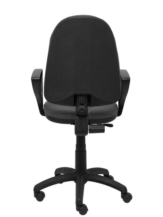 Modelo Algarra - Silla de oficina ergonómica y anatómica con mecanismo de contacto permanente y regulable en altura - Asiento y respaldo tapizados en tejido BALI color gris oscuro (BRAZOS FIJOS INCLUIDOS)