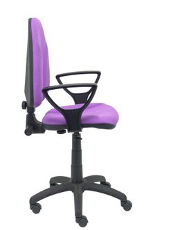 Modelo Algarra - Silla de oficina ergonómica y anatómica con mecanismo de contacto permanente y regulable en altura - Asiento y respaldo tapizados en tejido BALI color lila (BRAZOS FIJOS INCLUIDOS)