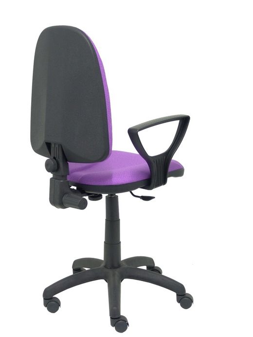 Modelo Algarra - Silla de oficina ergonómica y anatómica con mecanismo de contacto permanente y regulable en altura - Asiento y respaldo tapizados en tejido BALI color lila (BRAZOS FIJOS INCLUIDOS)