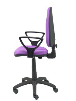 Modelo Algarra - Silla de oficina ergonómica y anatómica con mecanismo de contacto permanente y regulable en altura - Asiento y respaldo tapizados en tejido BALI color lila (BRAZOS FIJOS INCLUIDOS)