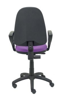 Modelo Algarra - Silla de oficina ergonómica y anatómica con mecanismo de contacto permanente y regulable en altura - Asiento y respaldo tapizados en tejido BALI color lila (BRAZOS FIJOS INCLUIDOS)