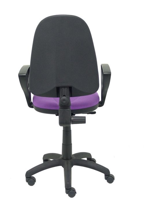 Modelo Algarra - Silla de oficina ergonómica y anatómica con mecanismo de contacto permanente y regulable en altura - Asiento y respaldo tapizados en tejido BALI color lila (BRAZOS FIJOS INCLUIDOS)