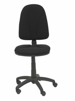 Modelo Algarra - Silla de oficina ergonómica y anatómica con mecanismo de contacto permanente y regulable en altura - Asiento y respaldo tapizados en tejido BALI color negro