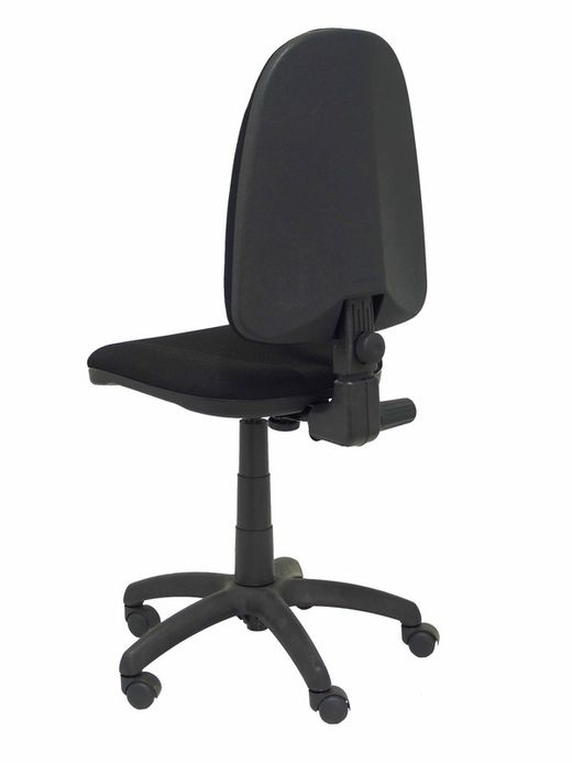 Modelo Algarra - Silla de oficina ergonómica y anatómica con mecanismo de contacto permanente y regulable en altura - Asiento y respaldo tapizados en tejido BALI color negro