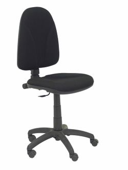 Modelo Algarra - Silla de oficina ergonómica y anatómica con mecanismo de contacto permanente y regulable en altura - Asiento y respaldo tapizados en tejido BALI color negro