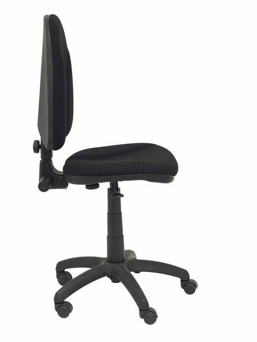 Modelo Algarra - Silla de oficina ergonómica y anatómica con mecanismo de contacto permanente y regulable en altura - Asiento y respaldo tapizados en tejido BALI color negro