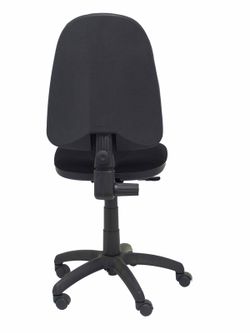 Modelo Algarra - Silla de oficina ergonómica y anatómica con mecanismo de contacto permanente y regulable en altura - Asiento y respaldo tapizados en tejido BALI color negro