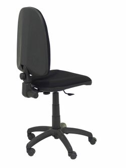 Modelo Algarra - Silla de oficina ergonómica y anatómica con mecanismo de contacto permanente y regulable en altura - Asiento y respaldo tapizados en tejido BALI color negro