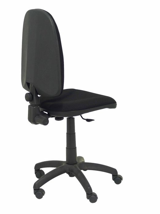 Modelo Algarra - Silla de oficina ergonómica y anatómica con mecanismo de contacto permanente y regulable en altura - Asiento y respaldo tapizados en tejido BALI color negro