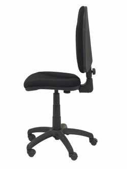 Modelo Algarra - Silla de oficina ergonómica y anatómica con mecanismo de contacto permanente y regulable en altura - Asiento y respaldo tapizados en tejido BALI color negro