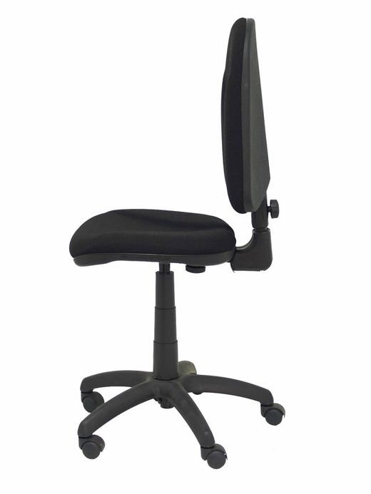 Modelo Algarra - Silla de oficina ergonómica y anatómica con mecanismo de contacto permanente y regulable en altura - Asiento y respaldo tapizados en tejido BALI color negro