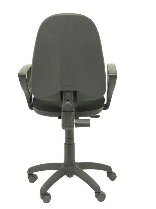 Modelo Algarra - Silla de oficina ergonómica y anatómica con mecanismo de contacto permanente y regulable en altura - Asiento y respaldo tapizados en tejido BALI color negro (BRAZOS FIJOS INCLUIDOS)
