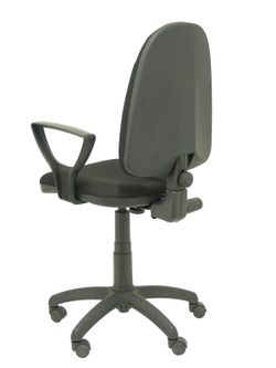 Modelo Algarra - Silla de oficina ergonómica y anatómica con mecanismo de contacto permanente y regulable en altura - Asiento y respaldo tapizados en tejido BALI color negro (BRAZOS FIJOS INCLUIDOS)
