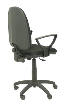 Modelo Algarra - Silla de oficina ergonómica y anatómica con mecanismo de contacto permanente y regulable en altura - Asiento y respaldo tapizados en tejido BALI color negro (BRAZOS FIJOS INCLUIDOS)