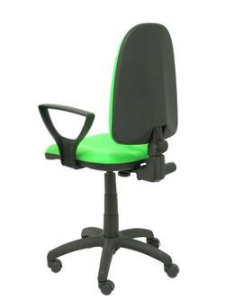 Modelo Algarra - Silla de oficina ergonómica y anatómica con mecanismo de contacto permanente y regulable en altura - Asiento y respaldo tapizados en tejido BALI color pistacho (BRAZOS FIJOS INCLUIDOS)