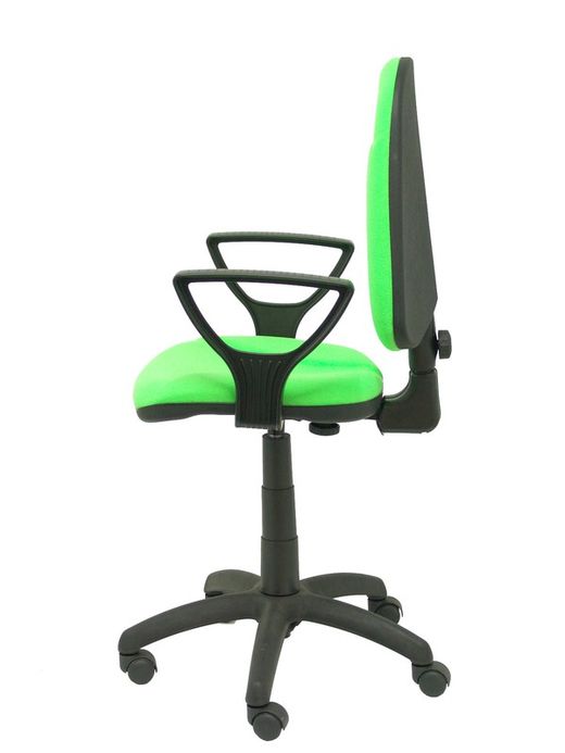 Modelo Algarra - Silla de oficina ergonómica y anatómica con mecanismo de contacto permanente y regulable en altura - Asiento y respaldo tapizados en tejido BALI color pistacho (BRAZOS FIJOS INCLUIDOS)